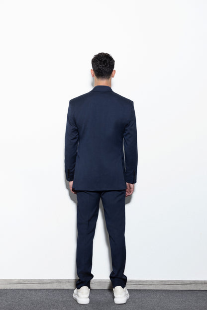 Deep sea blue pinstripe suit