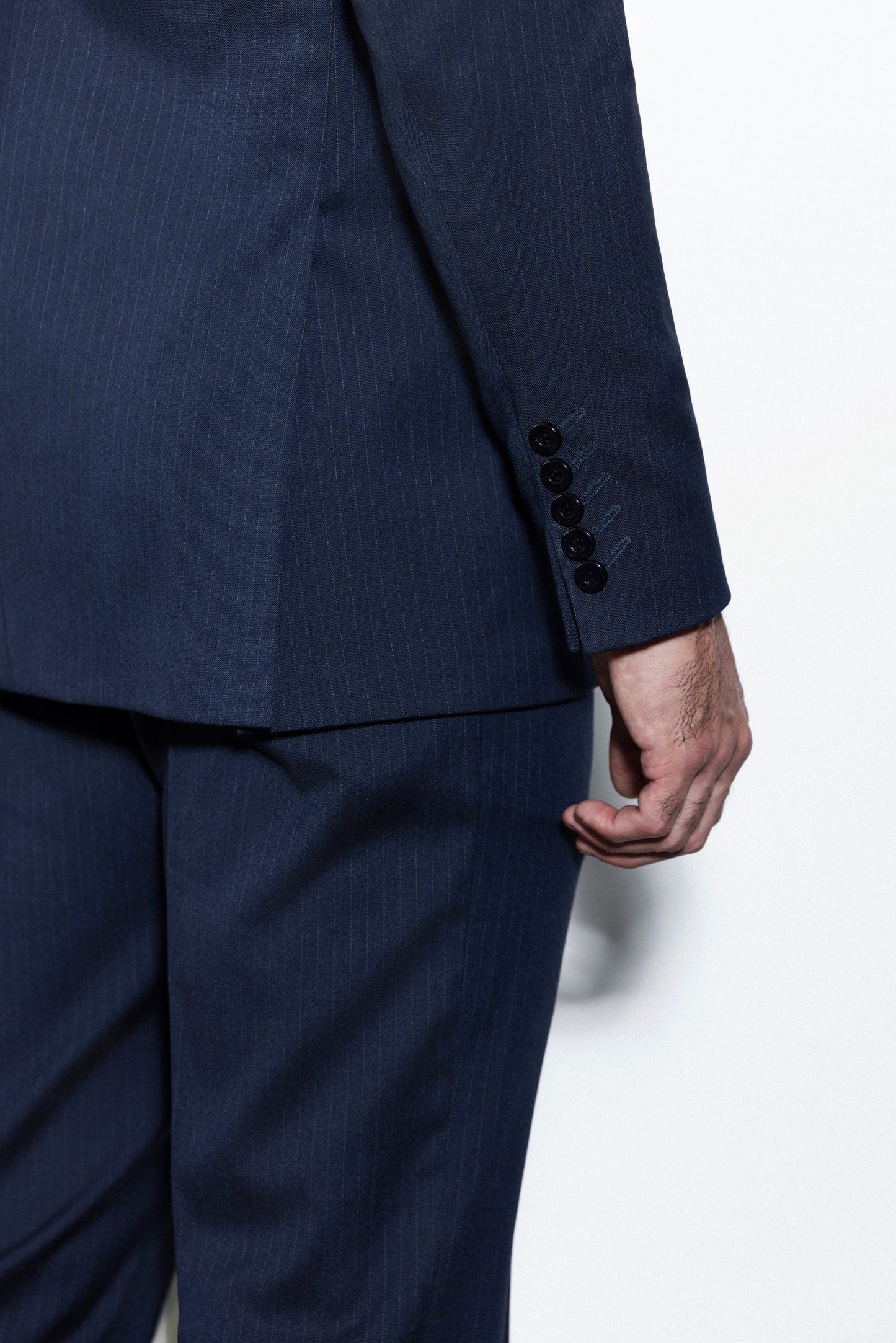 Deep sea blue pinstripe suit