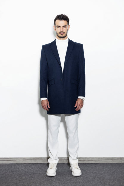 Notched Lapel Deep sea blue Coat