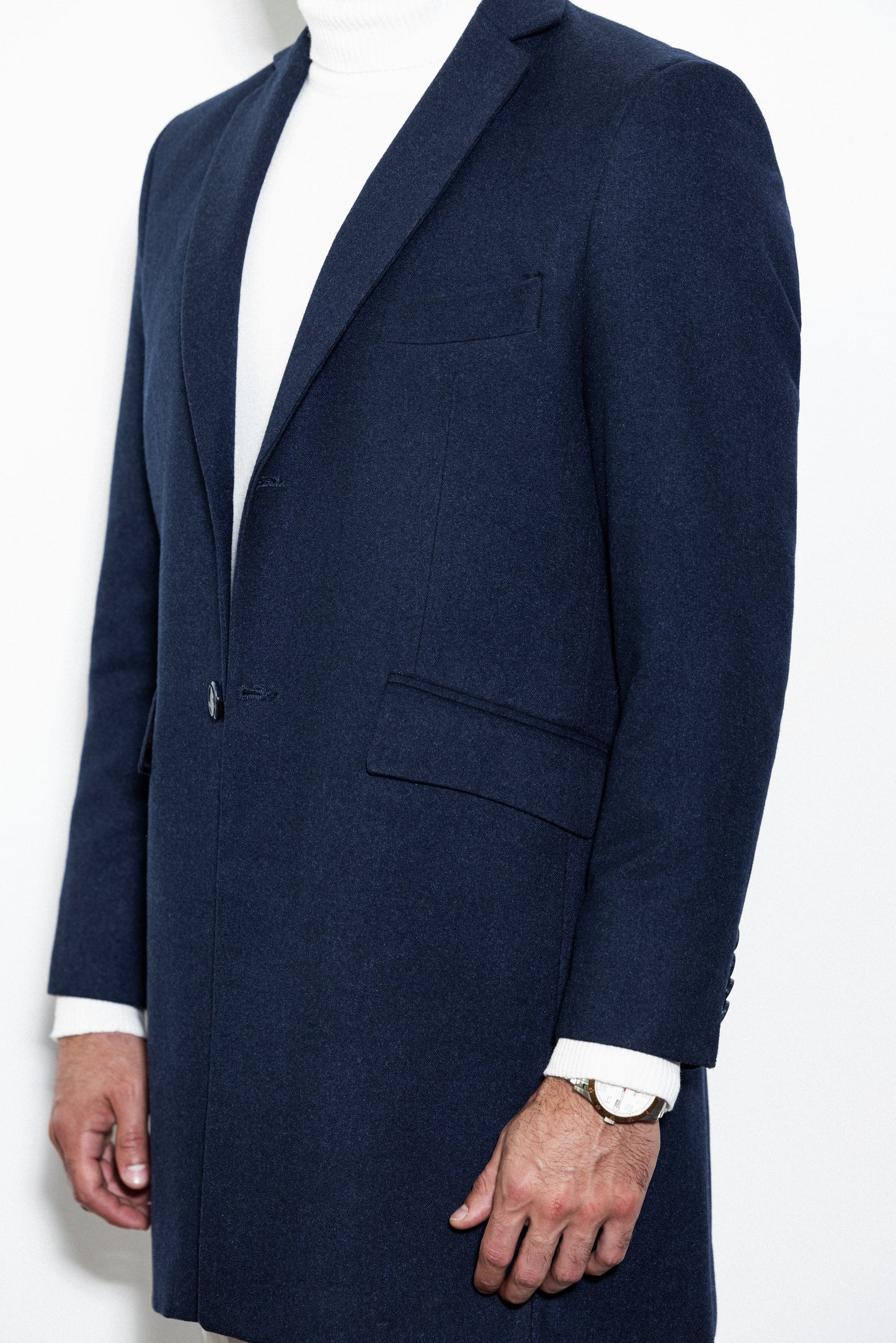 Notched Lapel Deep sea blue Coat