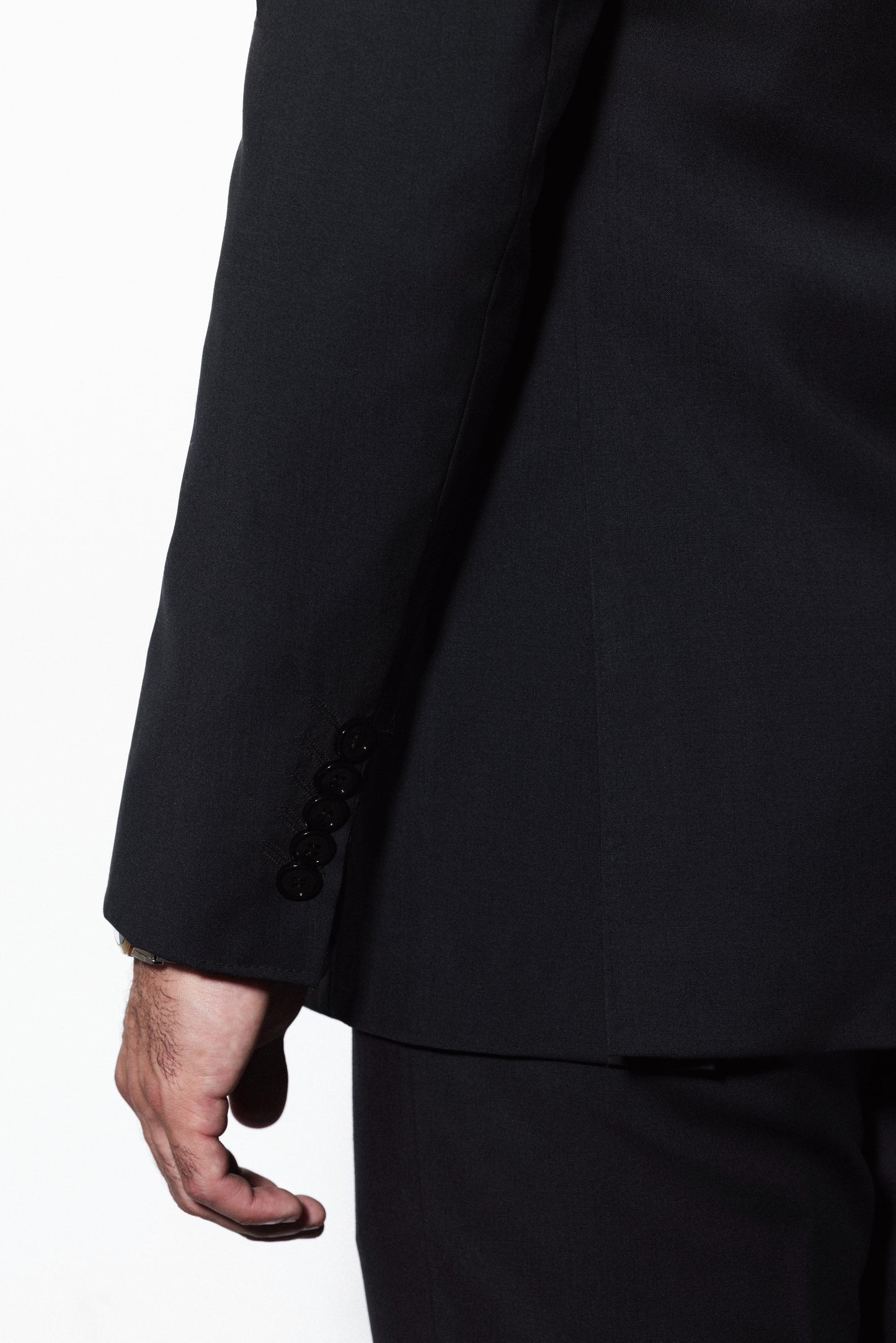 Slim-fit Black single breasted suit