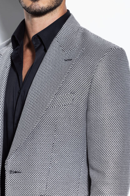 Slim-Fit Jacquard Blazer